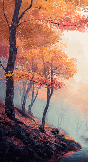 Spazieren im Herbstwald