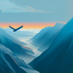 Flug über die Berge