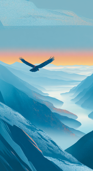 Flug über die Berge